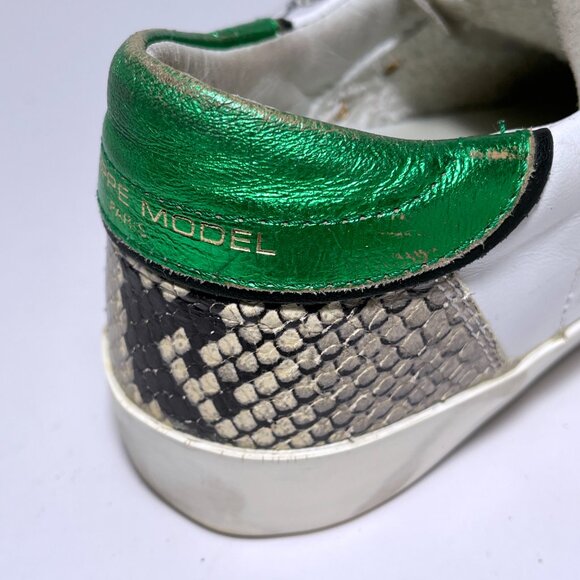 Philippe Model Distressed Leather Sneakers - Picture 13 of 16